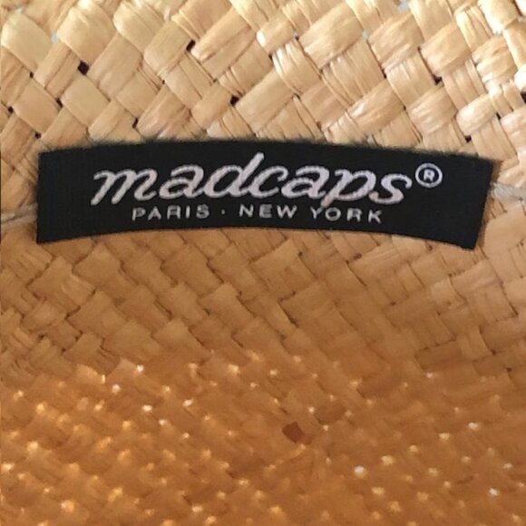 MADCAPS Paris New York Cranberry Band Straw Fedora Hat Vintage main image 11